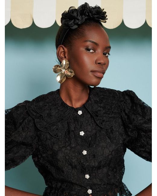 Sister Jane Green Dream Peach Flower Blouse
