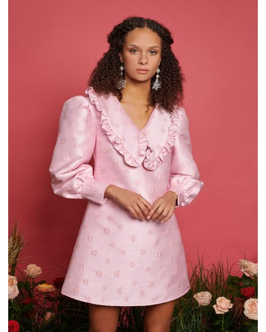 Sister Jane Blossom Jacquard Mini Dress in Pink Lyst