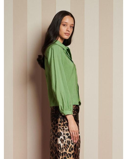 Sister Jane Green Paper Pleat Blouse