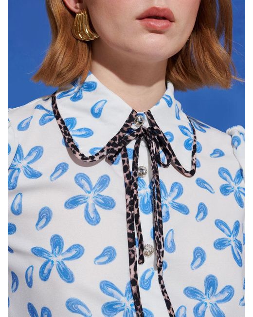 Sister Jane Blue Siro Print Blouse
