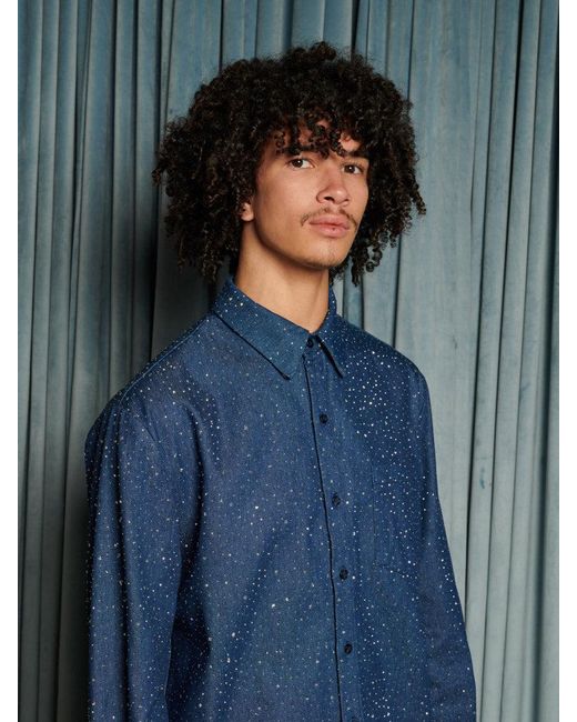 Sister Jane Blue Daze Embellished Denim Shirt