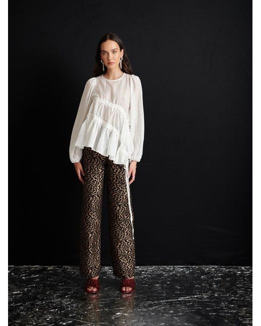 Sister Jane Black Ghospell Phoebe Jacquard Trousers