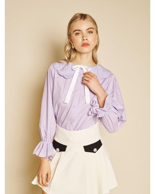 Sister Jane Natural Dahlia Embroidered Blouse