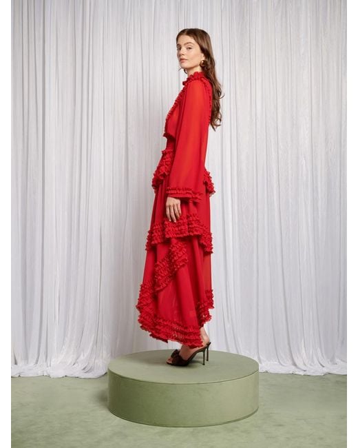 Sister Jane Red Augustine Maxi Ruffles Dress