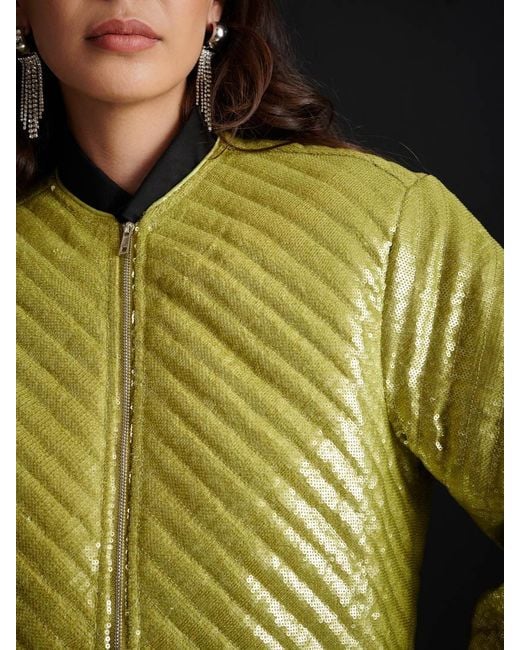 Sister Jane Black Ghospell Xyla Padded Sequin Jacket