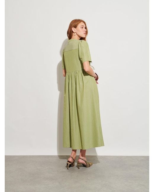 Sister Jane Green Ghospell Sali Stripe Tie Front Midi Dress
