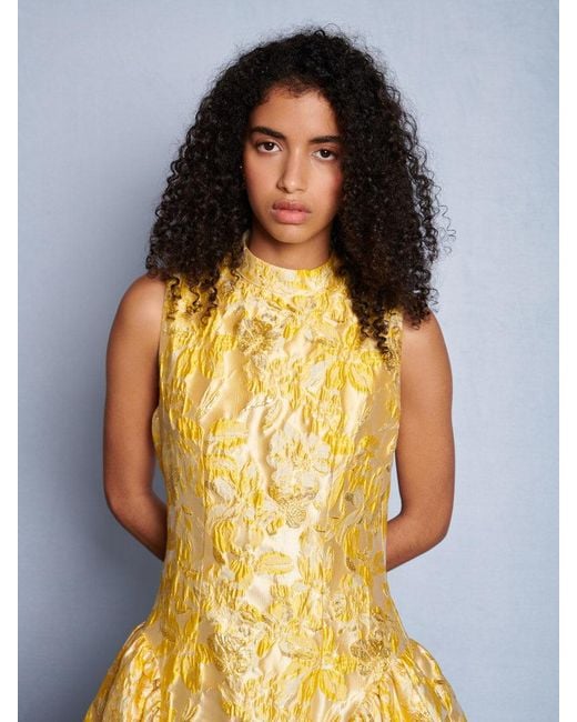 Sister Jane Multicolor Dream Ochre Jacquard Midi Dress