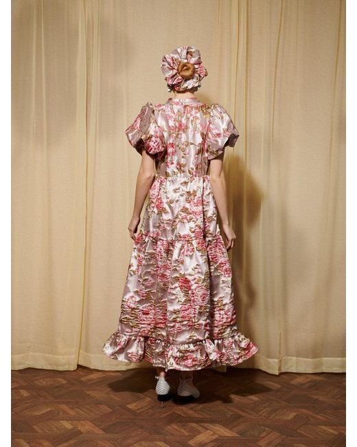 Sister Jane Pink Dream Almost Bloom Jacquard Maxi Dress