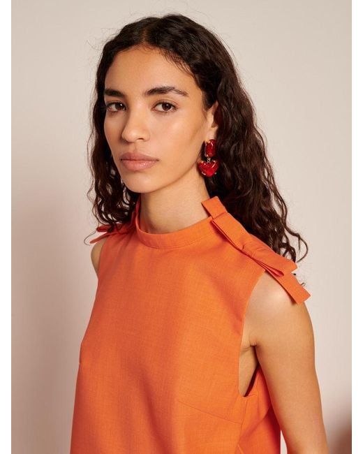 Sister Jane Orange Neroli Bow Crop Top