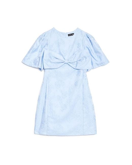 Sister Jane Blue Sweet Pea Jacquard Mini Dress