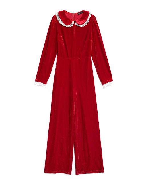 Sister Jane Blue Ballad Velvet Jumpsuit