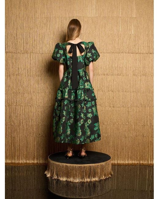 Sister Jane Dream Bonnie Jacquard Midi Dress in Green | Lyst