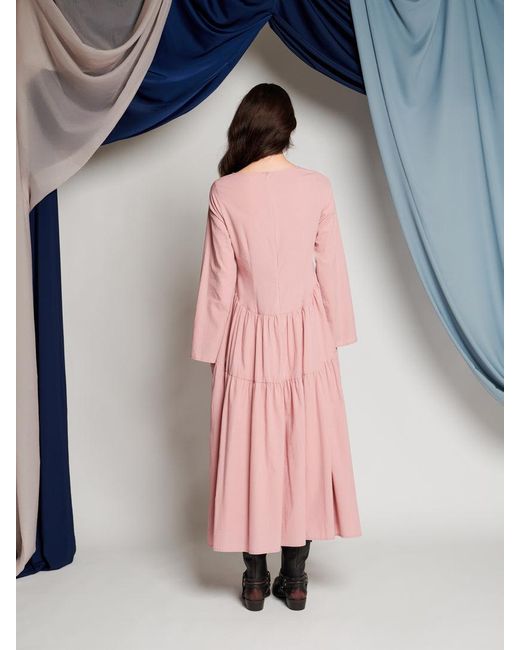 Sister Jane Pink Ghospell Iona Tiered Midi Dress