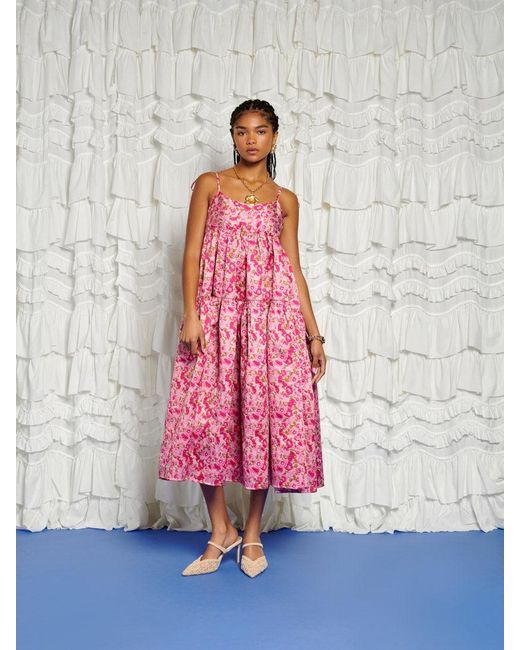 knee length dresses for ladies DREAM Antiques Jacquard Midi Dress – Sister Jane main image 1