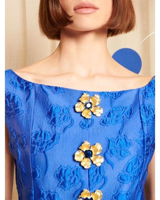 Sister Jane Blue Dream Riviera Brooch Midi Dress