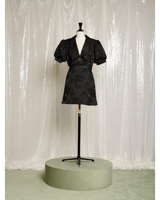 Sister Jane Black Eternal Jacquard Mini Dress