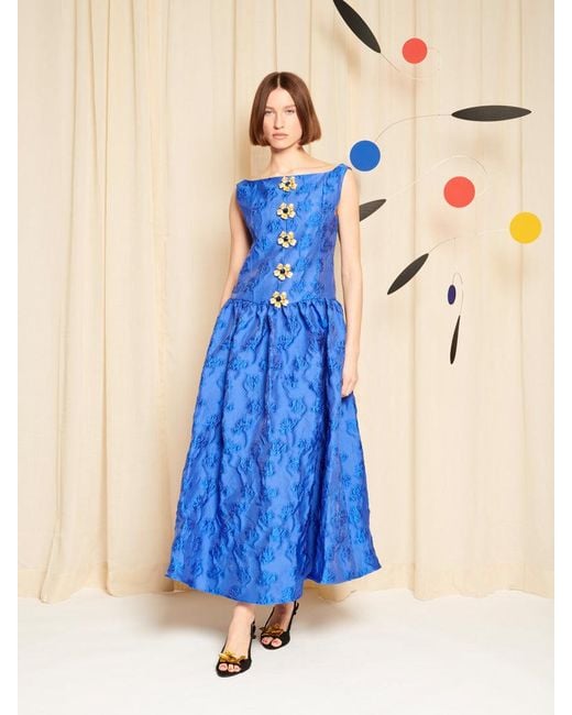 Sister Jane Blue Dream Riviera Brooch Midi Dress