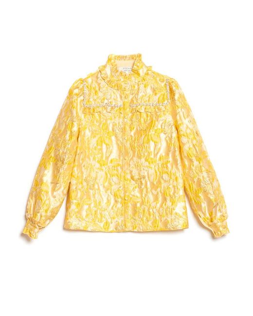 Sister Jane Yellow Dream Ochre Jacquard Blouse
