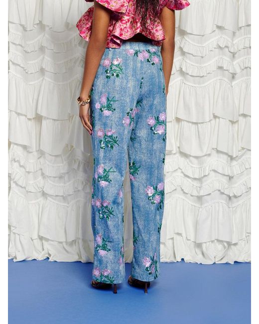 Sister Jane Blue Dream Azul Embellished Trousers