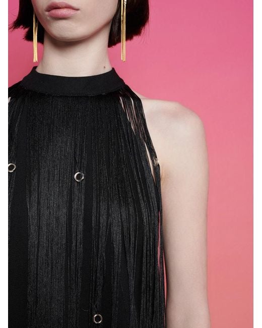 Sister Jane Pink Ghospell Frida Fringe Mini Dress