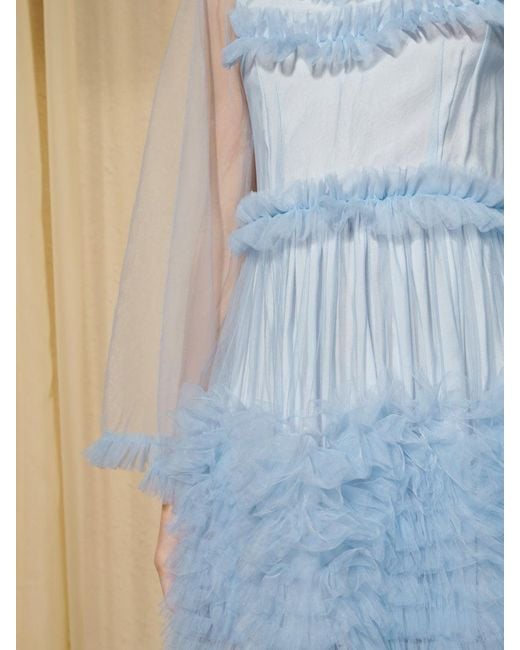 Sister Jane Blue Dream Halo Haze Tulle Maxi Dress