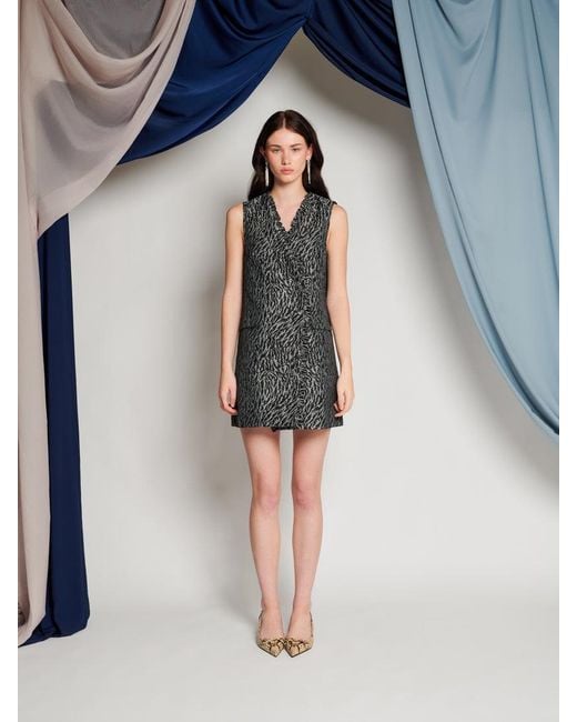 Sister Jane Gray Ghospell Jocelyn Wrap Mini Dress