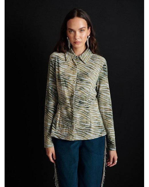 Sister Jane Black Ghospell Bria Zebra Shirt