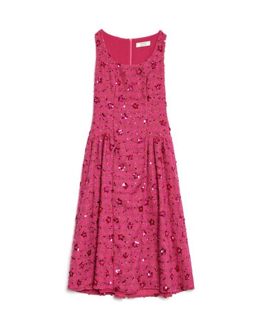 Sister Jane Pink Dream Hollywood Tweed Midi Dress