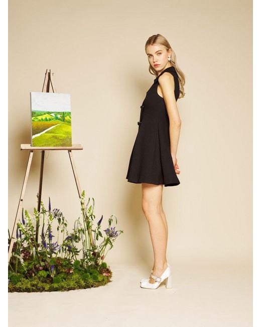 Sister Jane Black Hélène Boucle Mini Dress