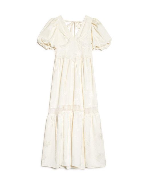 Sister Jane Natural Luna Lace Trim Dress