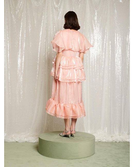 Sister Jane Pink Reverie Ruffle Midi Dress