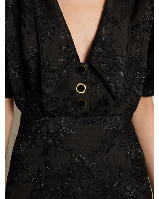 Sister Jane Black Eternal Jacquard Mini Dress