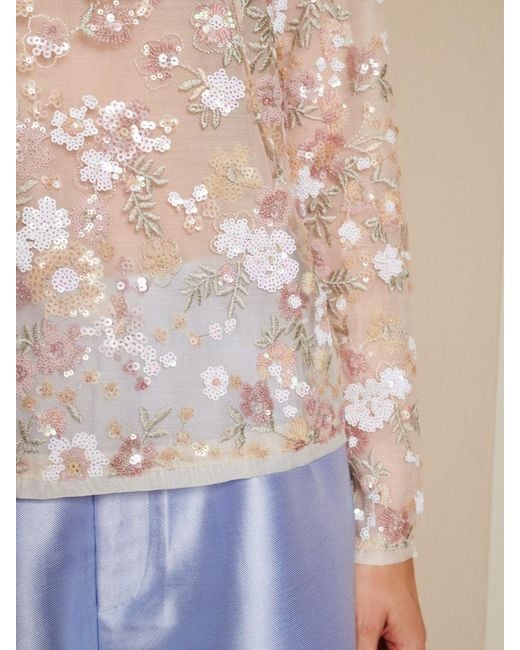 Sister Jane Blue Dream Wallpaper Sequin Top
