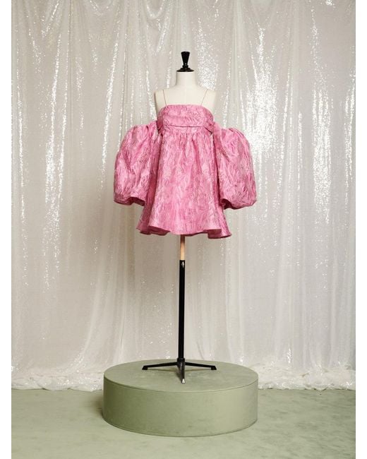 Sister Jane Pink Secret Ball Jacquard Mini Dress