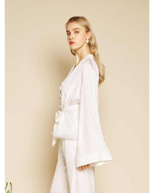 Sister Jane Natural Perle Spot Belted Blouse