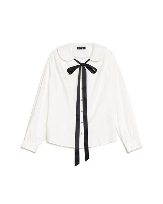 Sister Jane White Ondina Bow Blouse