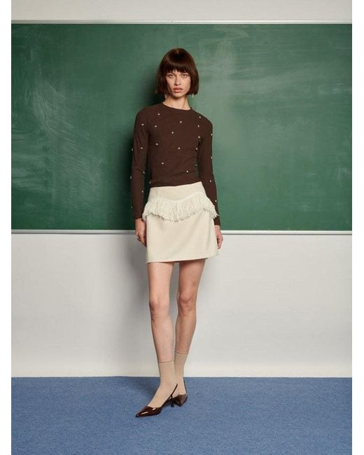 Sister Jane Green Ghospell Soliha Fringe Skirt