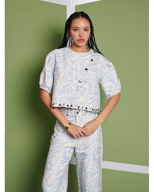 Sister Jane Green Ghospell Serena Zebra Top