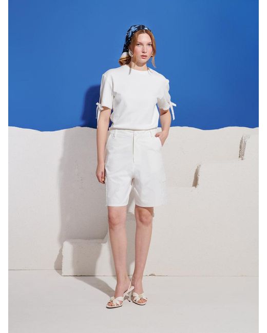Sister Jane Blue Andros Lace Tie T-shirt