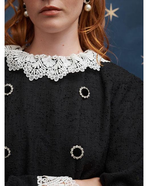Sister Jane Blue Prince Boucle Mini Dress