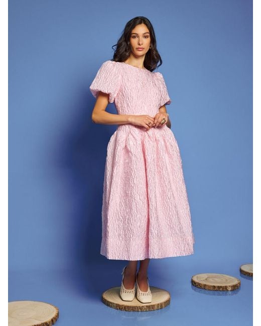 Sister Jane Blue Dream Ray Ripples Midi Dress