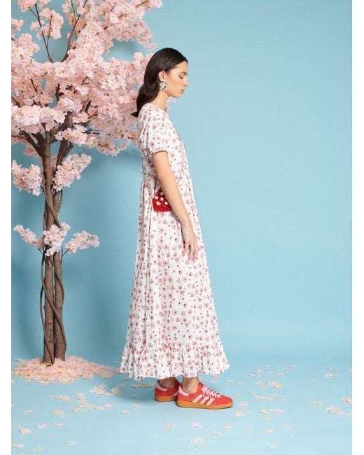 Sister Jane Blue Doodle Bloom Midi Dress