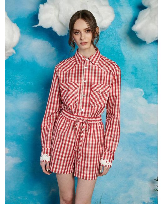 Sister Jane Blue Stables Gingham Shirt