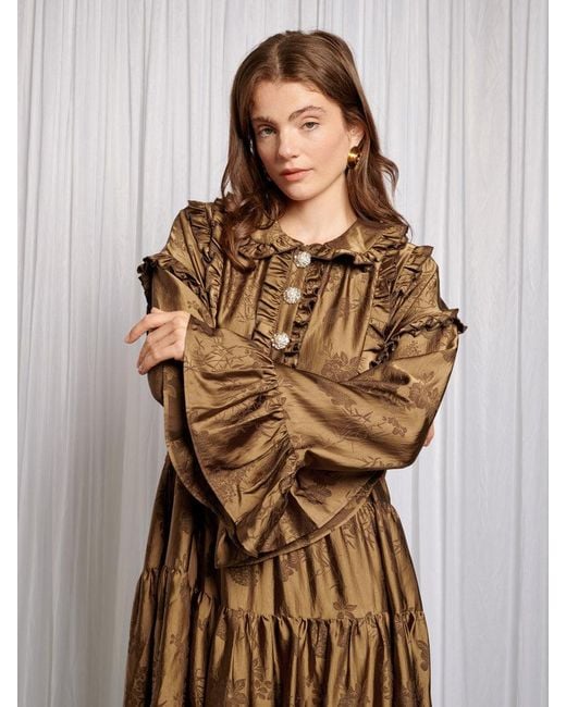 Sister Jane Multicolor Helen Bib Jacquard Midi Dress
