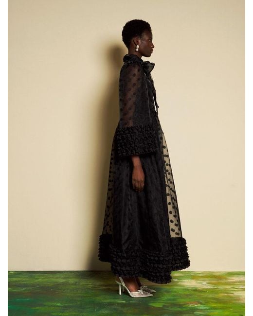 Sister Jane Black Dream Margaux Spot Organza Maxi Dress