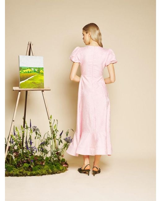 Sister Jane Pink Palette Jacquard Midi Dress