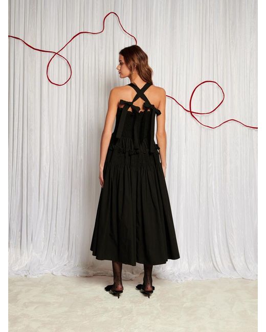 Sister Jane White Dream Heartstrings Cross Straps Midi Dress