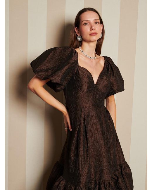 Sister Jane Natural Dream Antiques Jacquard Midi Dress