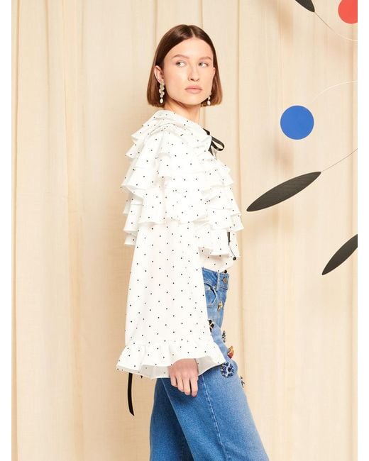 Sister Jane Blue Dream Perle Ruffle Blouse