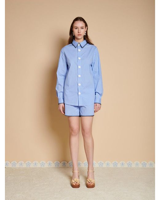 Sister Jane Blue Isak Stripe Shirt